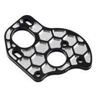 JConcepts B6.1/B6.1D Aluminum "3 Gear" Layback Honeycomb Motor Plate (Black)