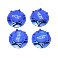 JConcepts - Fin, 1/8th serrated light-weight wheel nut (fine thread) - closed end - blue