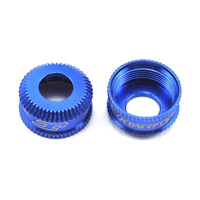 JConcepts - Fin, VCS3 shock bottom cap - blue (compatible with Team Associated 13mm shocks)