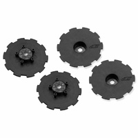 Hazard - SC10.2 / SC10 4x4 - wheel dish - 4pc. - (black) - fits 3344 wheel