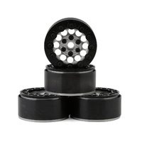 JConcepts Quick Draw 2.0" Bead-Loc Crawler Wheels (4) (Silver/Black)