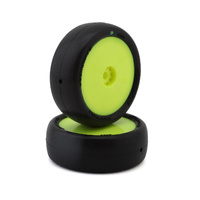 JConcepts Mini-B Smoothie 2 Pre-Mounted Front Tires (Yellow) (2) (Green)