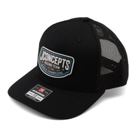 JConcepts 2025 Snapback Round Bill Hat (Black) (One Size Fits Most)