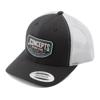 JConcepts 2025 Snapback Round Bill Hat (White/Grey) (One Size Fits Most)