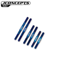 JConcepts - RC10 4wd Fin Titanium turnbuckle set, 6pc - Burnt Blue 