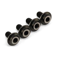 JConcepts 3mm "Top Hat" Large Flange Titanium Screws (Black) (4) (6mm)