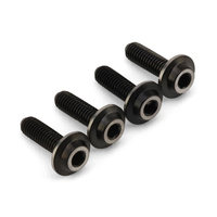 JConcepts 3mm "Top Hat" Large Flange Titanium Screws (Black) (4) (8mm)