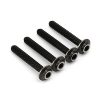 JConcepts 3mm "Top Hat" Large Flange Titanium Screws (Black) (4) (12mm)