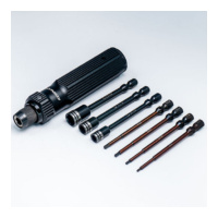 Associated RC10 T1 Alum 1/4" Drive Handle Standard Hex Wrench Nut Driver Tool Set (7pcs)
