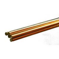 K&S 1164 SOLID BRASS ROD (36IN LENGTHS) 3/16IN  (1 rod per bag x 5 bags)