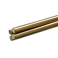 K&S 1165 SOLID BRASS ROD (36IN LENGTHS) 1/4IN  (1 rod per bag x 4 bags)