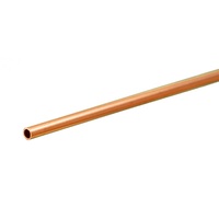 K&S 8120 COPPER TUBE .014 WALL (12IN LENGTHS) 1/8IN (1 TUBE PER CARD)