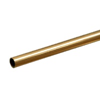 K&S 8129 ROUND BRASS TUBE .014 WALL (12IN LENGTHS) 3/16IN (1 TUBE PER CARD)