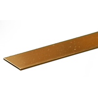 K&S 8243 BRASS STRIPS (12IN LENGTHS) .032 X 3/4IN (1 STRIP PER CARD)