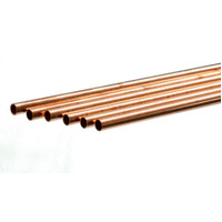 Round Copper Tube: 7/32" OD x 0.014" Wall x 36" Long (6 Pieces)