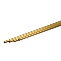 K&S 9831 THIN WALL BRASS TUBE (300MM LENGTHS) 1.5MM OD X .225MM WALL (4 PIECE