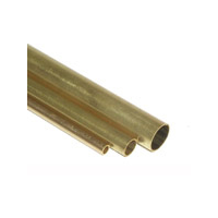 K&S 9833 THIN WALL BRASS TUBE  (300MM LENGTHS) 2.5MM OD X .225MM WALL (3 PIECE