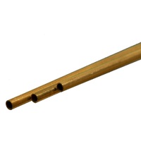 K&S 9835 THIN WALL BRASS TUBE  (300MM LENGTHS) 3.5MM OD X .225MM WALL (3 PIECE