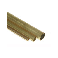 K&S 9852 SQUARE BRASS TUBE  (300MM LENGTHS) 4MMX4MM X .45MM WALL (2 PIECES)