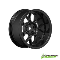 14 SPOKE/GLOSS BLACK Wheels Only 4pcs (2,4,6,8mm OFFSET HEX 12mm)