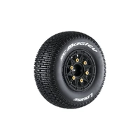 Louise R/C SC-Maglev 1/10 Short Course Tires, Soft, 12, 14 & 17mm Removable Hex on Black Rim