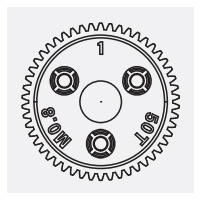 SPUR GEAR 50T 0.8P MET PIT Equivalent TRA6842