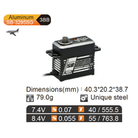 Savox SB-3295SG is a high-performance brushless digital servo typically used in high-end radio-controlled (RC) models like helicopters, cars, and airp