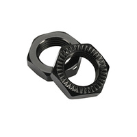 Serrated Wheel Nut (2) black