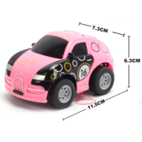1:43 Q version Bugatti graffito car Pink  Body, (Requires AA Batteries)