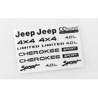 Metal Emblem Set for Axial SCX10 XJ (Black)