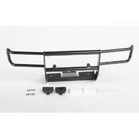 Ranch Front Grille Guard W/Lights for Tamiya 1/10 Isuzu Mu Type X CC-01 (Black)