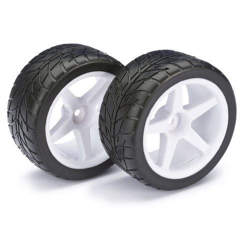 Absima Wheel Set Buggy "5-Spoke / Street" rear white 1:10 (2)