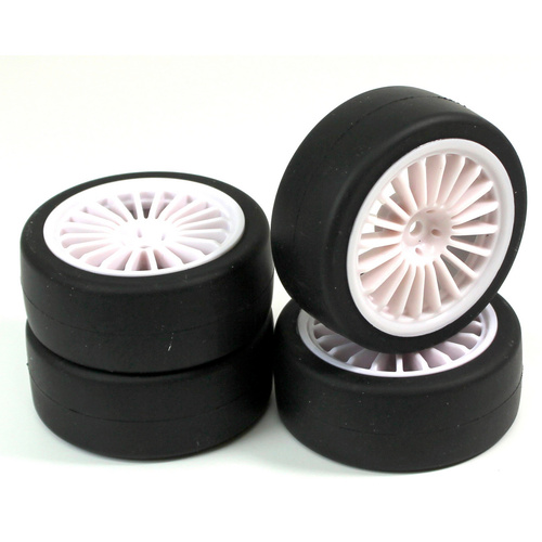Wheel Set Onroad "20 Spoke / Slick" white 1:10 (4 pcs)
