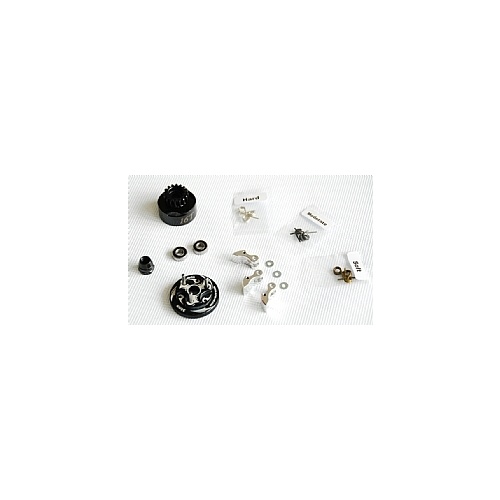 ###Clutch Bell  COMBO SET(Clutch bell 16T with vented*1+ Bearing 5*11 ( 2pcs) + 34 mm Flywheel (Black)*1 + 3pc Type cluth shoe (Alum) 