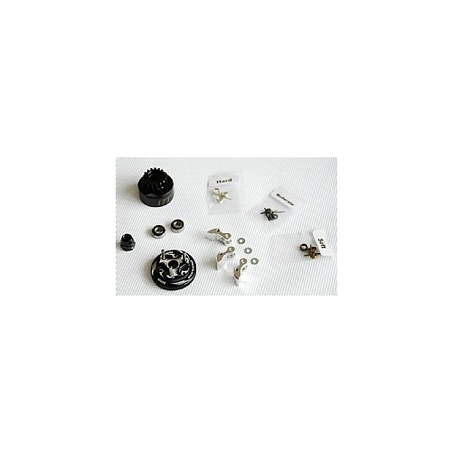 ####Clutch Bell  COMBO SET(Clutch bell 17T with vented*1+ Bearing 5*11 ( 2pcs) + 34 mm Flywheel (Black)*1 + 3pc Type cluth shoe 
