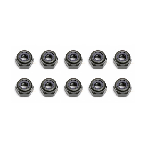 Locknuts, M3, black steel