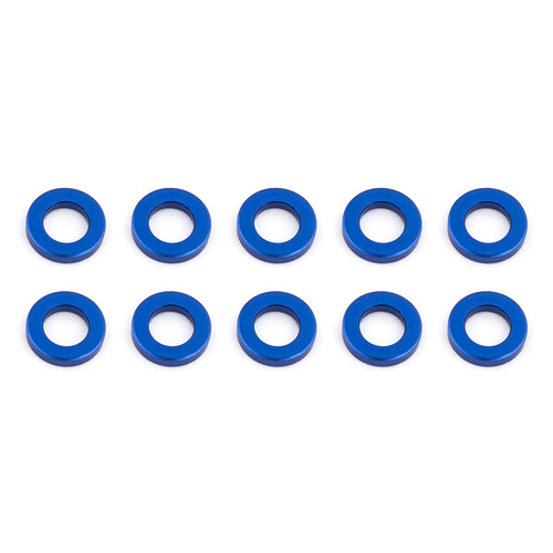 Ballstud Washers, 5.5x3.0x1.0 mm, blue aluminum