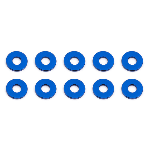 Bulkhead Washers, 7.8x3.0x1.0 mm, blue aluminum