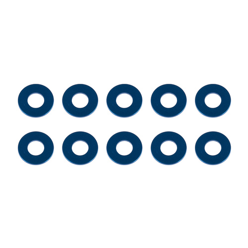 Washers, 7.8x3.5x0.5mm, blue aluminum