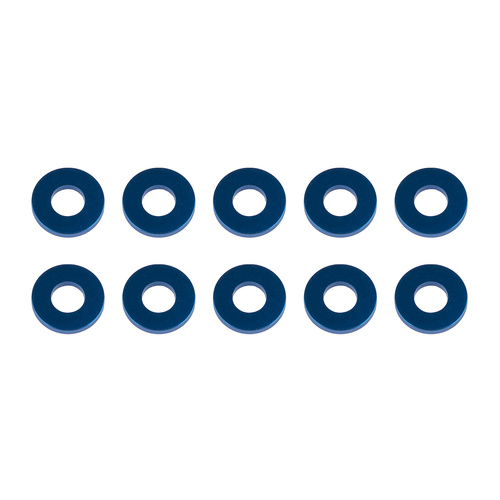 Washers, 7.8x3.5x1.0mm, blue aluminum