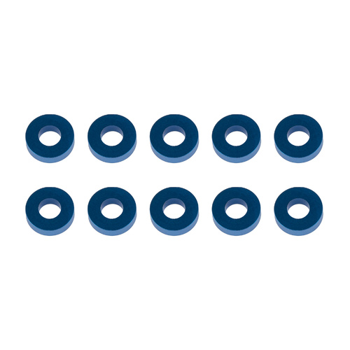 Washers, 7.8x3.5x2.0mm, blue aluminum