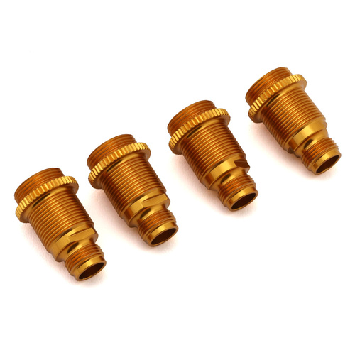 Team Associated RC10 6x6 Aluminum Shock Bodies (Gold) (4)