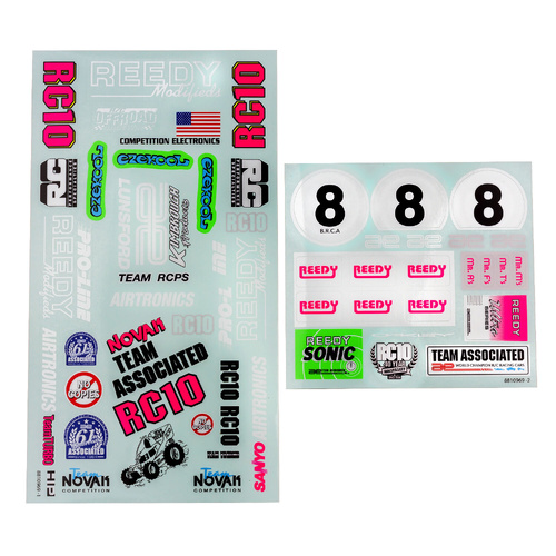 RC10 BK Decal Sheet