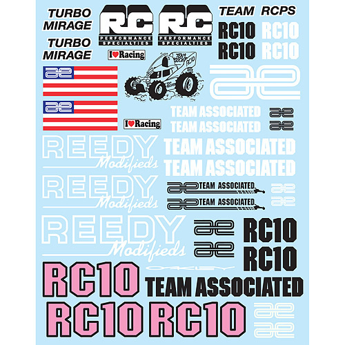 RC10WC Decal Sheet