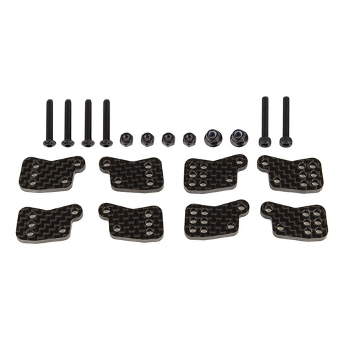 RC8B4.1 FT Rear Hub Tower Set, carbon fiber