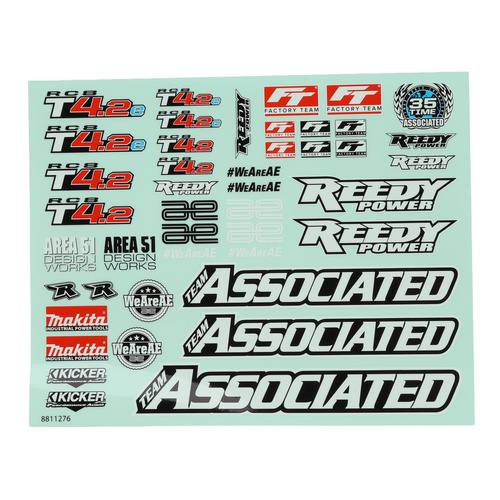 Team Associated RC8T4.2 Decal Sheet