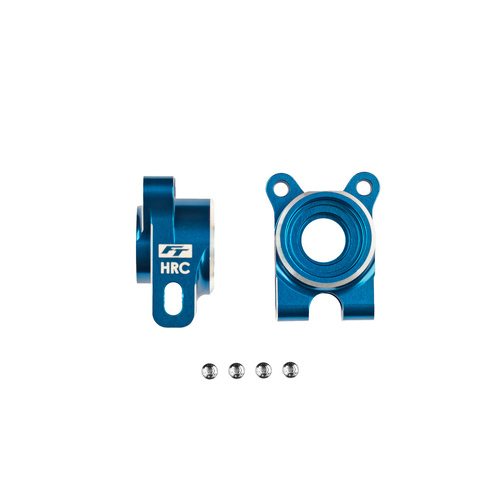 RC10B7 FT Aluminum Hrc Rear Hubs, -4 Offset, Blue