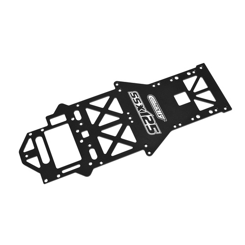 Team Corally - Chassis - 7075 Aluminium - 2.0mm - Black - 1 Pc
