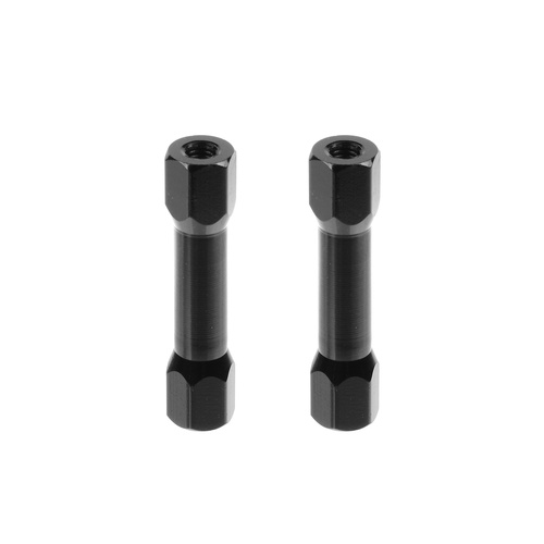 Team Corally - ESC Plate Post - 27mm - M3 - Black - 2 Pcs