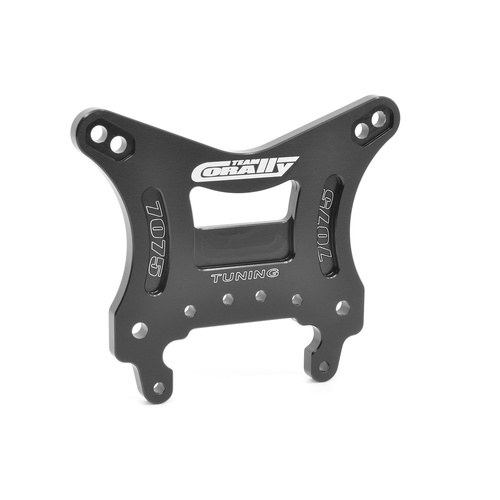 Team Corally - Shock Tower - XL6S - Front - Aluminum 7075 - 5mm - Hard Anodised - Black - Made In Italy